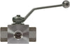 BALL VALVE, 3 WAY + LEVER HANDLE 3/4