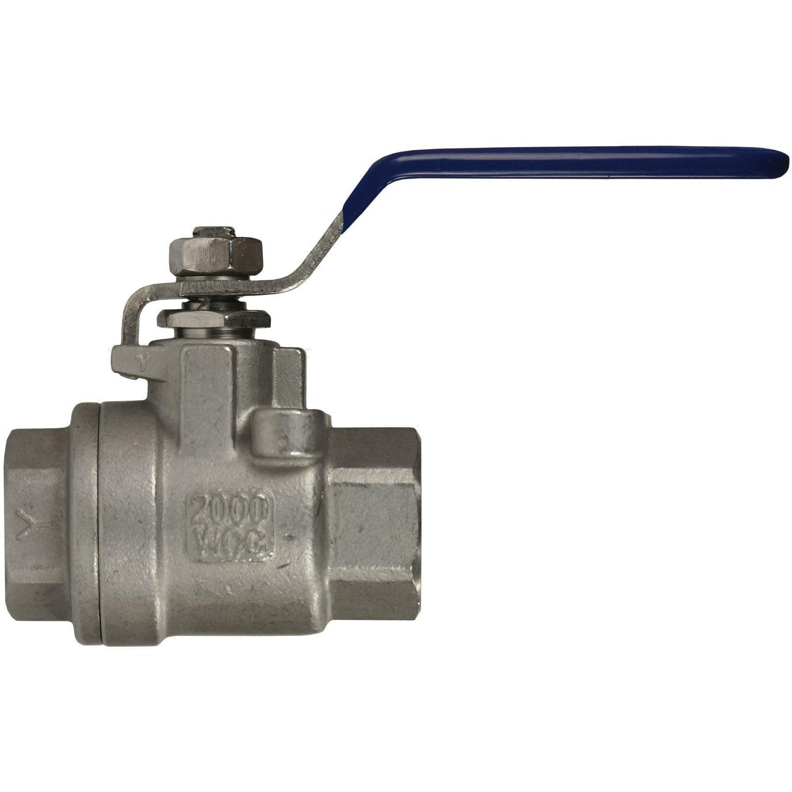 BALL VALVE + LEVER HANDLE 3/4"F x 3/4"F STAINLESS STEEL