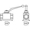 BALL VALVE + LEVER HANDLE 1/2