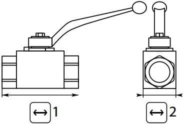 BALL VALVE + LEVER HANDLE 3/4"F x 3/4"F STAINLESS STEEL