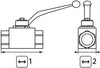 BALL VALVE + LEVER HANDLE 3/4