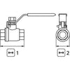 BALL VALVE + LEVER HANDLE 3/8