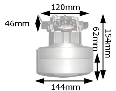 VAC MOTOR, 2 STAGE, 1000W, 230V, 50HZ
