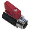 MINI BALL VALVE + RED HANDLE 1/2